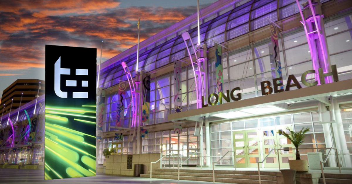 Long beach Convention Center. Photo source: DoLA (Timegate illustration added).