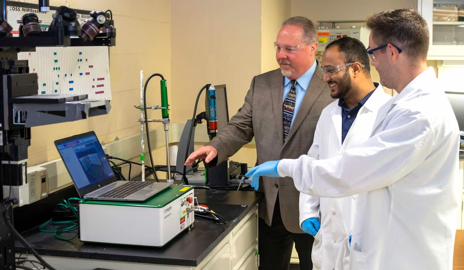 Duquesne University's Associate Professor and Dean Dr. Carl Anderson and his team using time-gated Raman.